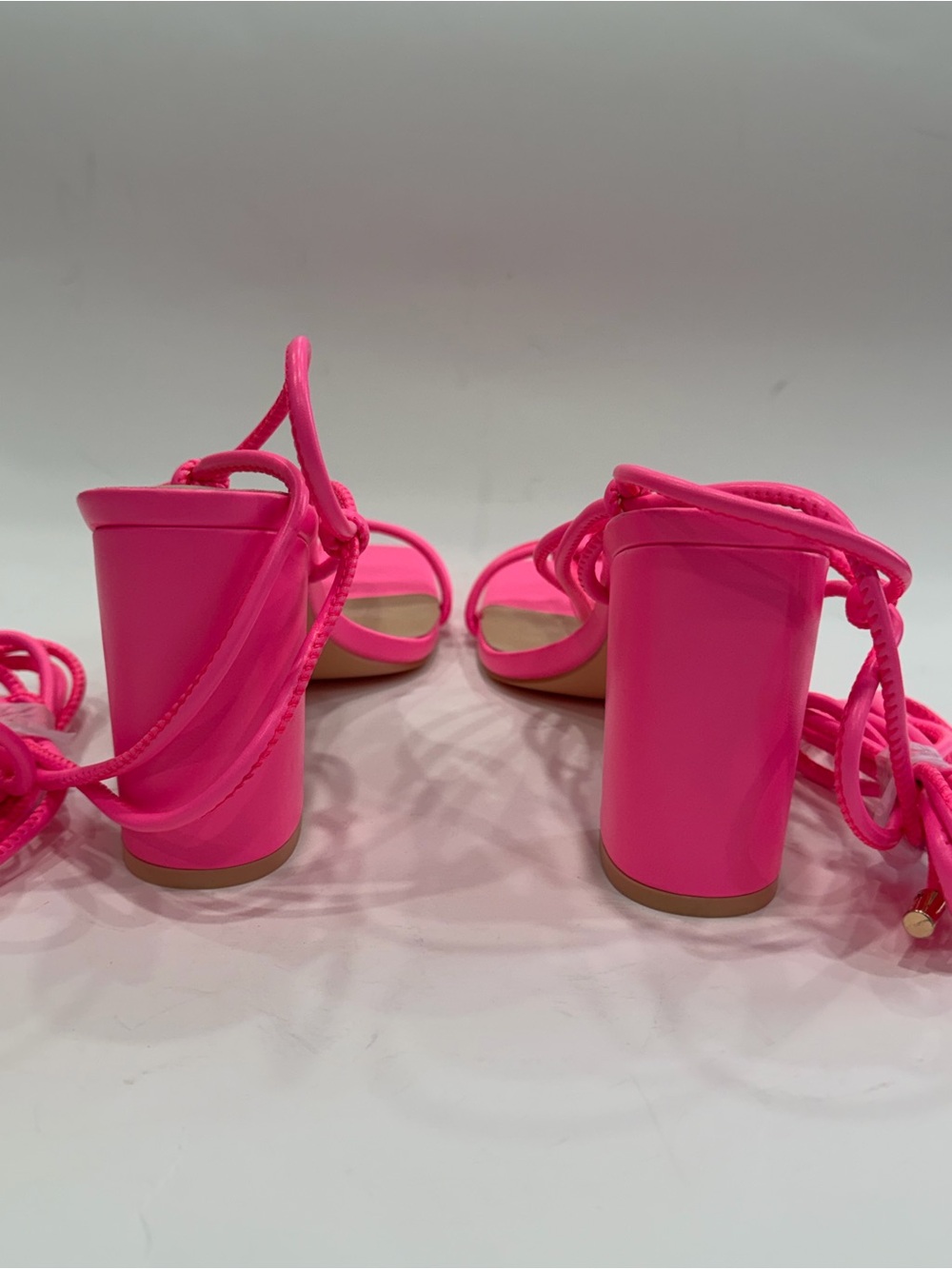 Women’s Strappy Block Heel Sandals in Hot Pink size 10 - Picture 9 of 15